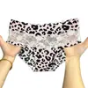 Mujer Joven Sexy Estampado de Leopardo Alto Valor Hielo Seda Encaje Calzones Mujer 2026 Nuevo Estilo Tanga Entrepierna Anti-pellizco Sin Costuras