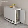 Juego de Mesa de Comedor Plegable, Moderno y Sencillo, Adecuado para Apartamentos Pequeños, Mesa de Comedor Móvil, Mesa Rectangular para Uso en el Hogar