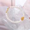 Verano Nueva Moda Flor Perla Natural Pulsera de Mujer Simple y Generosa Elegante Estilo Frío Cuentas Accesorios de Pulsera
