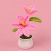 Produto Acabado: Planta de Girassol em Vaso Crochê Artesanal Transfronteiriço, Ornamento de Flor Artificial para Mesa, Presente para o Dia do Professor
