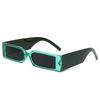 Gafas de sol de estilo hip-hop de tendencia transfronteriza, coloridas, con personalidad europea y americana, estilo retro de caja pequeña y pierna ancha, decorativas, para hombre
