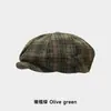 Sombrero Octagonal con Visera Corta de Cuadros Retro Artístico Japonés Novedad Primavera y Verano para Mujer Boina Versátil Gorra de Periodista