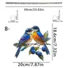 Nuevo Colgante de Pájaro Acrílico Transfronterizo para Decoración de Sala de Estar Interior y Jardín Exterior, Adorno Colgante para Arreglo de Fiesta Navideña