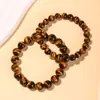 Directamente del Fabricante, Pulseras de Anillo Sencillo de Piedra Ojo de Tigre Amarillo Natural para Hombres y Mujeres, Pulseras de Piedra Ojo de Tigre, Venta al por Mayor de Joyería