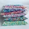 Cuentas de Sirena Color Degradado No Porosas Perla Cuentas DIY Cuentas Sueltas Bolsa Pequeña Tamaño de Empaque Mixto Cuentas de Sirena Cuentas Degradadas