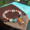 Pulsera de Anillo Único de Cristal para Mujer Pulsera DIY Super Siete Amatista Anillo Único para Mujer Piedra de Tianhe Fresas de Cristal Pulsera