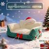 Cama para Gatos de Navidad, Engrosada para Invierno, Adecuada para Todas las Estaciones, Esterilla de Cama para Perros Extraíble y Lavable, Cama para Dormir Gatos, Suministros de Cama para Mascotas tipo Sofá
