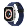 Adequado para Pulseira de Apple Watch S1-10 Geração Ultra Hermes Fivela Dobrável Monocromática Pulseira Esportiva de Silicone
