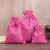 Bolsa de Lino de Color Sólido Bolsillo Tipo Paquete Bolsa de Lino Joyería Bolsa para Joyería Bolsa de Empaque para Joyería Bolsa de Imitación de Lino Bolsa de Almacenamiento