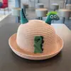 Sombrero de Paja de Sol para Niños de Verano Sombrero de Pescador con Protección Solar para Niños Sombrero Fresco de Princesa Tesoro para Mujeres Sombrero de Playa Delgado de Dibujos Animados de Moda
