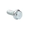 Perno Hexagonal Externo con Brida Grado 8.8 Gb5789 Cabeza Hexagonal con Arandela Integrada Tornillo Antiaflojamiento de Alta Resistencia Zinc Azul-Blanco Fondo Plano
