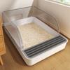 Nueva caja de arena para gatos antisalpicaduras extragrande enorme semicerrada a prueba de olores nido para gatos jaula para gatos caja de arena para gatos suministros para gatos