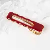 Grampo de cabelo Angkor Red Irregular Alloy Drop Glaze Hairpin Cabelo quebrado Grampo de cabelo Front Side Bangs Clipe Duckbill Par de grampos