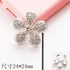 Flor de perla creativa de cinco pétalos flor de diamante accesorios para joyería diy accesorios para carcasa de teléfono móvil material de diamantes de imitación hecho a mano venta al por mayor