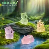 Miniatura de Paisagem Capivara Fofa que Brilha no Escuro, Decoração de Jardim DIY Acessório para Pendurar, Ornamento de Mesa