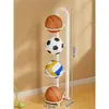 Rack de Armazenamento para Basquete Doméstico Interno Simples de Chão Dobrável Rack de Armazenamento para Futebol Vôlei Rack de Armazenamento para Bolas Infantis
