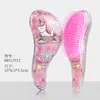 Peine Transparente de Dibujos Animados de Unicornio para Niños Peine Brillante Lindo Peine para el Cabello Anti-Nudos Peine Masajeador con Cojín de Aire