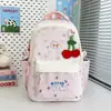 Mochila Escolar Fofa Estilo Floresta, Mochila Leve Estilo Coreano para Alunas, Grande Capacidade, Mochila Casual Personalizada para Alunos do Ensino Fundamental e Médio