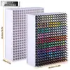 Caixa de Armazenamento de Canetas Coloridas para Crianças Transfronteiriça Porta-Canetas de Mesa Rack de Armazenamento Rack de Armazenamento de Canetas Marcadoras Multifuncional de Encaixe Oblíquo