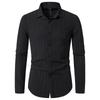 Amazon otoño e invierno nueva camisa casual de algodón y lino de manga larga para hombre 2022 otoño e invierno nueva camisa de hombre transfronteriza