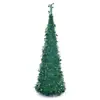 Árbol de Navidad de PVC Encriptado Decoración Navideña Verde Simulación Transfronteriza Plegable Lápiz Árbol de Navidad Flockado