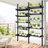 Estante para Flores Balcón de Pie Estante de Almacenamiento Arte de Hierro para el Hogar Sala de Estar Maceta Multicapa Planta en Maceta Plantas Verdes Altura Ajustable