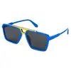 Gafas de Sol Doble Puente Frescas y Elegantes para Hombres y Mujeres, Gafas de Sol Vintage de Alta Gama con Montura Grande Adelgazantes 131 Rt059