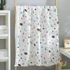 Manta Infantil, Toalla de Baño para Bebé, Algodón Puro al por Mayor, Gasa de Seis Capas, Colcha de Bebé Suave y Absorbente de Verano con Dibujos