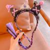 Nueva diadema Kulomi para niñas, diadema Sanrio para el cabello, accesorios para el cabello de princesa, corona, peluca, tocado con solapa