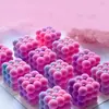 Molde de Silicone Cubo 3D de 6 Elos 15 Elos Forma para Assar Bolo Mousse Esférico Gelatina Grau Alimentício Antiaderente