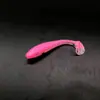 Isca Soft com Cauda em T Rosqueada Cor de Lagosta 45mm 55mm para Robalo e Traíra com Anzol de Cabeça de Chumbo, Isca de Pesca Transfronteiriça Atacado