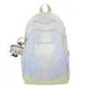Mochila Casual de Nylon Estilo Retro Americano Color Contrastante Bolsa Escolar para Estudiantes Ligera Gran Capacidad para Exteriores Moderna Mochila Deportiva