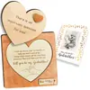 Adorno de madera creativo en forma de corazón, portafotos, decoración de regalo para mamá, tarjeta de felicitación sorpresa con función de mensaje oculto
