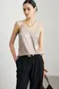 Camisola de seda para mujer 2026 primavera-verano nueva versátil color liso para ir al trabajo ropa interior top de seda de morera