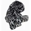 Bufanda Delgada de Seda con Estampado de Leopardo Marrón Retro para Mujer Accesorio Atmosférico Uso Diario Banda Estrecha Calentador de Cuello Decoración Bufanda Larga