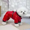 Ropa gruesa de invierno para mascotas, gatos y perros, a prueba de viento, impermeable, de moda, elegante y cálida para uso en exteriores. 26 abrigos de algodón geniales para perros de cuatro patas