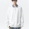 Sudadera Simple de Retazos a Cuadros Nueva Primavera y Otoño Estilo Universitario Jersey Versátil Juvenil Unisex Top de Moda