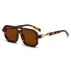 Óculos de Sol Retros Quadrados de Cruzamento para Homens e Mulheres, Óculos de Sol com Ponte Dupla Estilo Europeu e Americano, Óculos de Sol da Moda Tendência Street Style