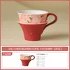 Taza de café y té blanca de roca-mineral del fabricante, taza de té para uso doméstico, taza de té personal de cerámica para mujer, exquisita taza de té pintada a mano