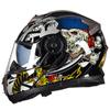 Casco Gxt Casco de Motocicleta para Hombre Cobertura Total Personalizado Genial Motocicleta Doble Lente Casco Abierto Cara Completa Dot