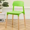 Silla de Comedor Apilable Color Crema Macarrón Silla de Plástico Ligera para Mesa y Sillas de Comedor en Casa Reforzada Antideslizante Cafetería Comercial