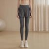 Pantalones de yoga de dos piezas falsos para mujer, cintura alta, realce de glúteos, compresión abdominal, pantalones para correr, mallas elásticas, pantalones de fitness deportivos talla grande, pantalones