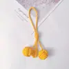 Colgante Nuevo Bola de Nieve Estilo Coreano Bola Tejida a Mano Versátil Accesorios para Bolsos de Mujer Decoración para Colgar en el Coche al por Mayor Encanto de Bolso de Alta Gama