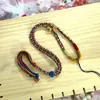 Cuerda Colgante para Colgante de Hilo de Algodón Frotado a Mano Tibetano Cuerda de Cuelgue de Cuello Tejida a Mano de Ocho Hilos Cuerda para Colgar en el Cuello Talismán de Buda Thangka
