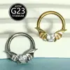 Anel de Septo Nariz Morcego Mais Vendido da Amazon Clipe de Nariz F136 Titânio Coração Zircônia Brinco de Osso da Orelha Joia em Estoque
