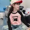 Ropa interior térmica de forro polar para niñas Otoño Invierno Estilo Nuevo Ropa interior para niños medianos y grandes Camiseta de manga larga con bloques de color cálido y elegante Parte superior de cuello redondo