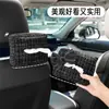 Caja de pañuelos para coche personalizada por el fabricante, tipo colgante, diseño de lazo lindo, caja de pañuelos multifuncional para coche