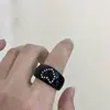 Anillo Cuadrado de Resina con Incrustaciones de Diamantes Gradiente Princesa de Piedras Preciosas Anillo Colorido Infantil Personalizable