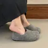 Zapatos de felpa Zapatos de algodón Mocasines Mujer Birkenstock Retro Estilo Nuevo Suela Gruesa Lana Estilo Coreano 2026 Otoño Invierno Aumento de Altura Interior 3cm