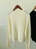 Suéter Pulóver Tejido Redondo Trenzado Retro Artesanal de Cable para Mujer Estilo Escandinavo Otoño e Invierno Suéter Corto de Cachemira para Mujer
